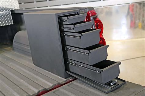 black steel 5 drawer wheel well truck box|Dee Zee DZ95D Steel Wheel Well Tool Box w/ Drawers.